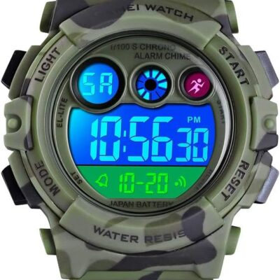 Dayllon Kids Digital Watch Outdoor Sports 50M Waterproof Electronic Watches Alarm Clock 12/24 H Stopwatch Calendar Boy Girl Wristwatch