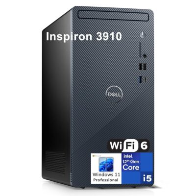 Dell Inspiron 3910 Tower Business Desktop Computer, 12th Gen Intel Hexa-Core i5-12400 (Beat i7-11700), 64GB DDR4 RAM, 2TB PCIe SSD, WiFi 6, Bluetooth, RJ45, Type-C, HDMI,…