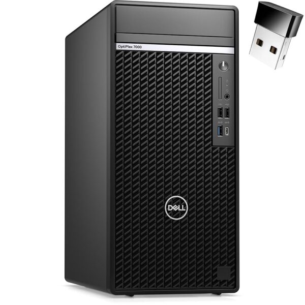 Dell OptiPlex 7000 Tower Business Desktop Computer, 12th Gen Intel 12-Core i7-12700 to 4.9GHz, 16GB DDR5 RAM, 512GB PCIe SSD, WiFi 6, Bluetooth, Ethernet, Keyboard and Mouse,...