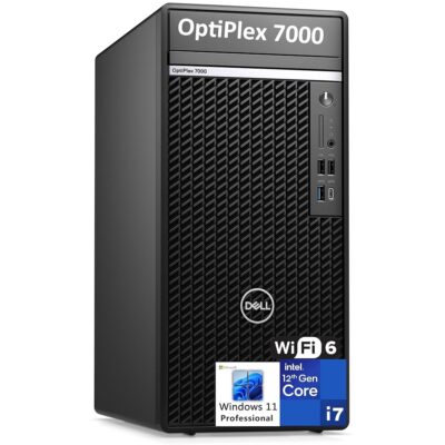 Dell OptiPlex 7000 Tower Business Desktop Computer, Intel 12-Core i7-12700 to 4.9GHz, 32GB DDR5 RAM, 1TB PCIe SSD, WiFi 6, Bluetooth, RJ-45, Type-C, DisplayPort, Keyboard and…