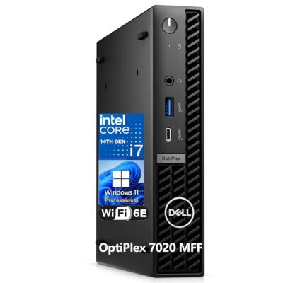 Dell OptiPlex 7020 MFF 7000 Series Micro Form Factor Mini Business Desktop Computer, 14th Gen Intel 20-Core i7-14700T up to 5.2GHz, 16GB DDR5 RAM, 1TB PCIe SSD, WiFi 6E, RJ-45,…