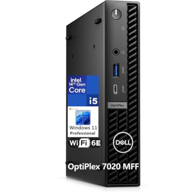 Dell OptiPlex 7020 MFF Mini PC 7000 Micro Form Factor Business Desktop Computer, 14th Gen Intel 14-Core i5-14500T (Beat i7-13700T), 32GB DDR5 RAM, 1TB PCIe SSD, WiFi 6E, KB and…