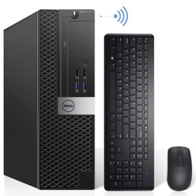 Dell OptiPlex 7040 SFF Desktop Computer PC Intel Quad Core i7-6700 3.20GHz AX200 Built-in WiFi 6 Bluetooth 16GB DDR4 256GB NVMe M.2 SSD 2TB HDD HDMI Wireless Keyboard & Mouse…