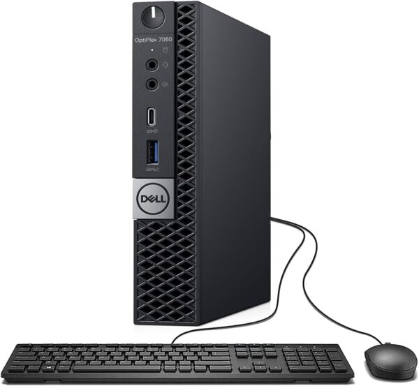 Dell OptiPlex 7060 Micro Desktop Business PC, Intel Core i5-8500T 2.1GHz, 16GB, 512GB SSD, USB Type-C, Windows 11 (Renewed), Black