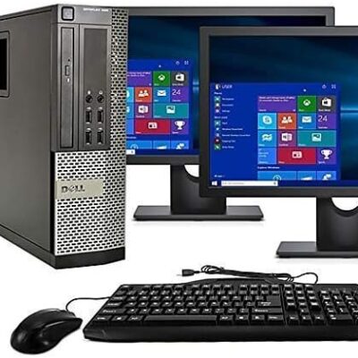 Dell Optiplex 9020 SFF Computer Desktop PC, Intel Core i5 Processor, 16GB Ram, 2TB Hard Drive, WiFi, Bluetooth 4.0, DVD-RW, Dual 24 Inch LCD Monitors Windows 10 Pro (Renewed)