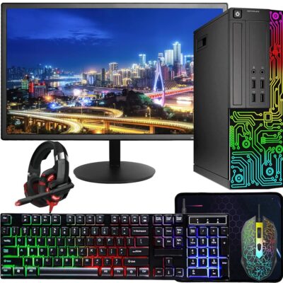 Dell OptiPlex Desktop RGB Computer PC, Intel Core i5 up to 3.6GHz, 16GB RAM, 512GB SSD, 22 Inch HDMI Monitor, RGB Keyboard Mouse, Gaming Headset, WiFi, Bluetooth, Windows 10 Pro…