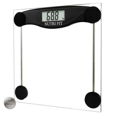 Digital Bathroom Scale for Body Weight Accurate, Smart Weighing Scale Bath Electronic Scale Kg for Weight Loss, 330lbs Capacity, Large Display, Black