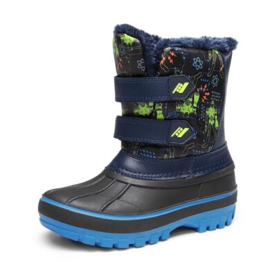 DREAM PAIRS Boys Girls Snow Boots Waterproof Outdoor Sport Warm Cozy Anti-Slip Cute Ankle Winter Shoes for Toddler/Little/Big Kid