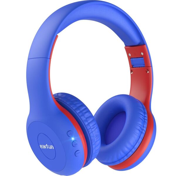 EarFun Kids Bluetooth Headphones, K2 Kids Headphones with Volume Limited, 40H Playtime, Bluetooth Headphones with Mic, Stereo Sound, Foldable Over-Ear Headphones for...