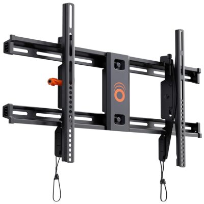 ECHOGEAR Wall Mount TV Bracket for TVs Up to 90″ – Low Profile Design Tilts to Eliminate Glare – Includes Drilling Template & Can Be Leveled After Install – UL Listed for Safety