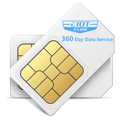 EIOTCLUB Data SIM Card for 360 Days – Compatible with USA Nationwide Networks for Unlocked Security Solar and Hunting Trail Game Cameras IoT Device(USA Coverage, Triple Cut 3-in-1)