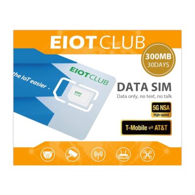 EIOTCLUB Prepaid SIM Card, 5G/4G LTE SIM Support for AT&T and T-Mobile in USA, Data Only SIM Card for Security/Hunting/Trail Camera WiFi Hotspot Router Unlocked IoT Devices, No…