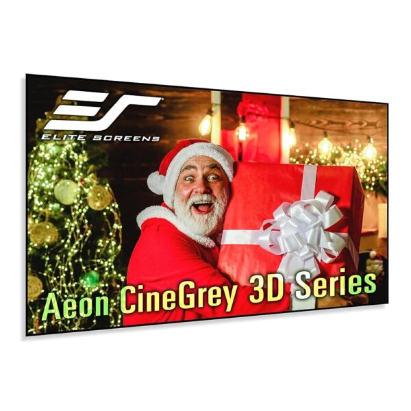 Elite Screens 100 inch CLR and ALR Projector Screen 16:9 4K, Standard Throw Projection, Edge Free Fixed Frame Grey Projector Screen for Indoor Movie Screen Home Theater - Aeon...