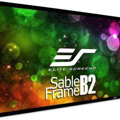 Elite Screens 120 Inch UST Projector Screen 16:9, Active 3D 4K 8K Ultra HD Ready ISF Material Fixed Frame Home Theater Black Projection Screen, Sable Frame B2 Series, SB120WH2,…