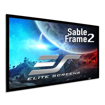 Elite Screens 135 Inch Projector Screen Diag16:9, Active 3D 4K Ultra HD ISF Material Fixed Frame Home Theater Movie Office Presentations Indoor Front Projection Screen, Sable…