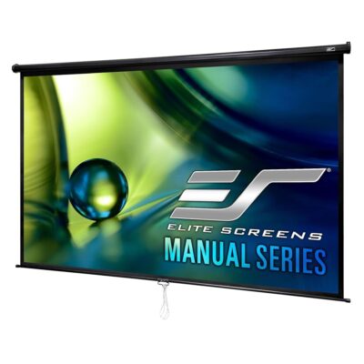 Elite Screens Manual Series, 120-INCH 16:9, Pull Down Manual Projector Screen with AUTO LOCK, Movie Home Theater 8K / 4K Ultra HD 3D Ready, 2-YEAR WARRANTY, M120UWH2