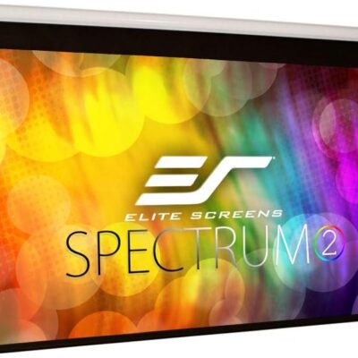 Elite Screens Spectrum2, 120-inch 16:9, 12-inch Drop, Electric Motorized Drop Down Projection Projector Screen, SPM120H-E12