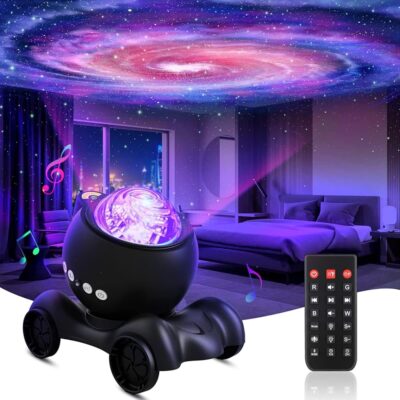 ENOKIK Galaxy Projector, Star Projector Built-in Bluetooth Speaker, Night Light Projector for Kids Adults, White Noise Aurora Projector for Home…