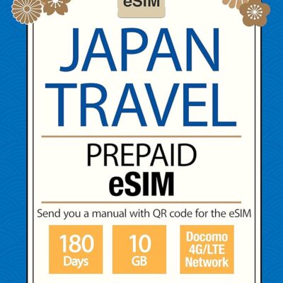 【 eSIM 】 Japan Travel Prepaid eSIM Docomo Data Only (No Voice/SMS)(Docomo Network) (10GB / 180Days)