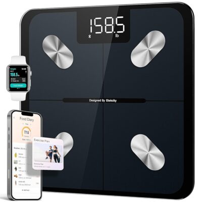 Etekcity Smart Scale for Body Weight FSA HSA Store Eligible, Bathroom Digital Weighing Scale with BMI, Body Fat, Muscle Mass, Accurate Bluetooth Home User Health Equipment Sync…