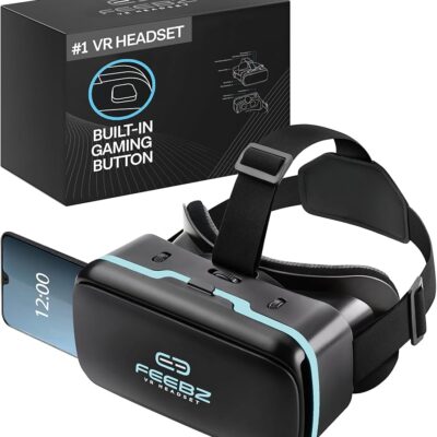 FEEBZ 3D VR Headset for Kids 2.0 – for iPhone & Android Phones | with 3D VR Videos & Apps Links | Virtual Reality Goggles Set for Beginners