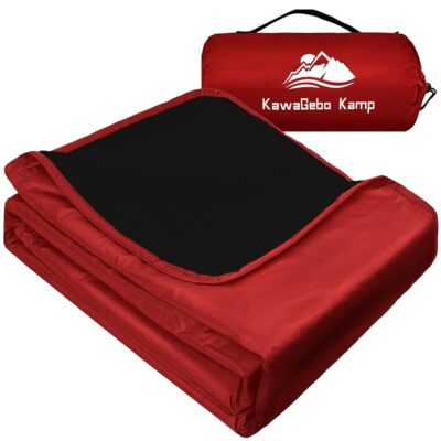 Fleece Waterproof Outdoor Blanket, Windproof Stadium Blanket for Camping, Picnics, and Sports Stay Dry and Comfortable 80″x58″