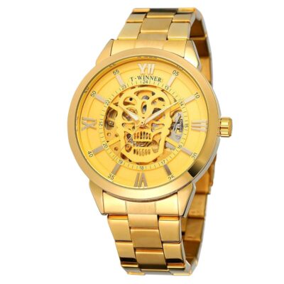 FORSINING Men’s Brand Skeleton Analogue Automatic Watch with Stainless Steel Bracelet