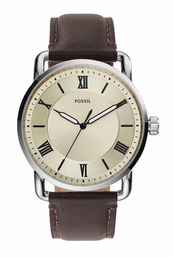 Fossil Copeland Men's Watch with Slim Case and Genuine Leather Band