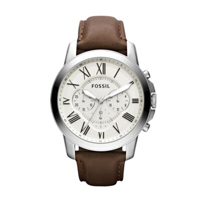 Fossil Grant Men’s Watch with Chronograph or Automatic Display and Genuine Leather or Stainless Steel Band