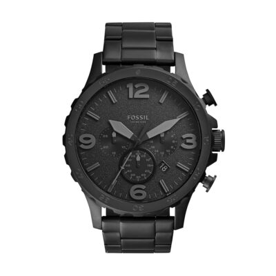 Fossil Nate Men’s Watch with Oversized Chronograph Watch Dial and Stainless Steel or Leather Band