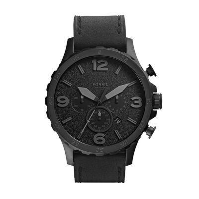 Fossil Nate Men’s Watch with Oversized Chronograph Watch Dial and Stainless Steel or Leather Band