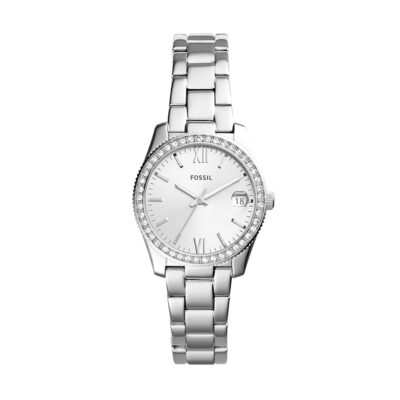 Fossil Scarlette Women’s Sports Watch with Stainless Steel Bracelet or Genuine Leather Band