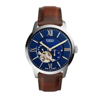 Fossil Townsman Men’s Automatic Watch with Mechanical Movement and Skeleton Dial