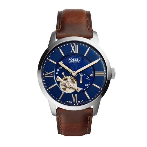 Fossil Townsman Men's Automatic Watch with Mechanical Movement and Skeleton Dial