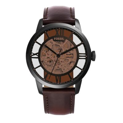 Fossil Townsman Men’s Automatic Watch with Mechanical Movement and Skeleton Dial