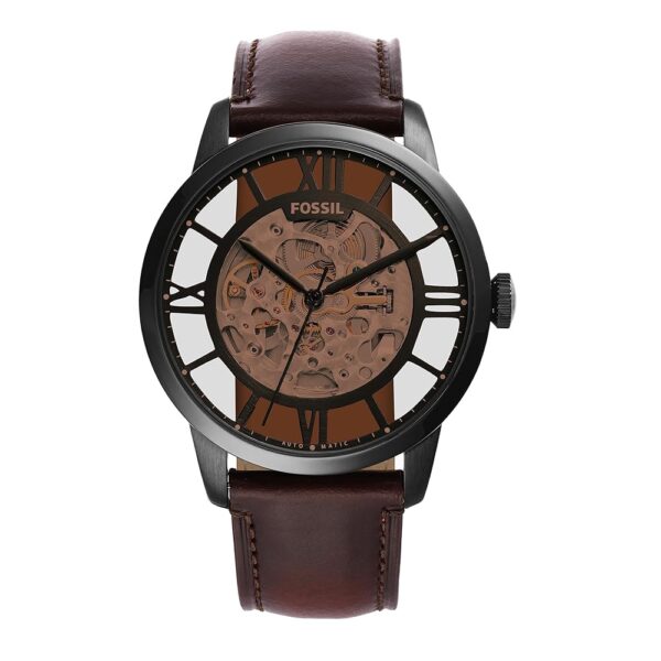 Fossil Townsman Men's Automatic Watch with Mechanical Movement and Skeleton Dial