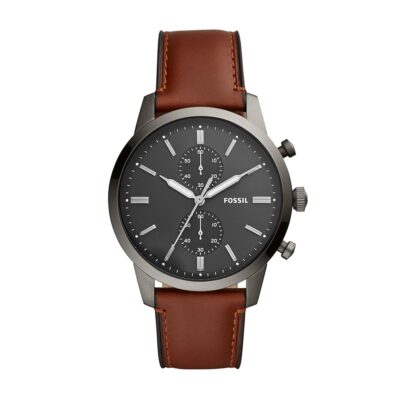 Fossil Townsman Men’s Watch with Chronograph Display and Genuine Leather Band