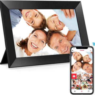 Frameo 10.1 Inch WiFi Digital Picture Frame, 1280×800 HD IPS Touch Screen Photo Frame Electronic, 32GB Memory, Auto-Rotate, Wall Mountable, Share Photos/Videos Instantly via…