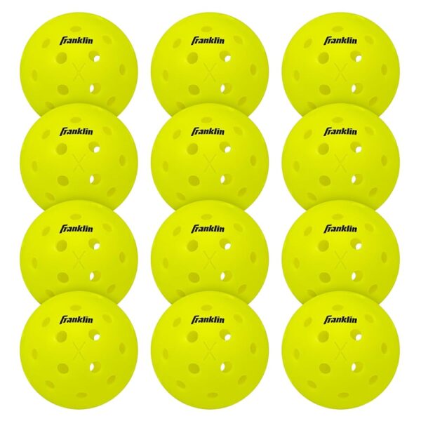 Franklin Sports Outdoor Pickleballs - X-40 Pickleball Balls - USA Pickleball (USAPA) Approved - Official US Open Ball