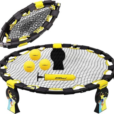 Fully Foldable Outdoor Game Set, Includes 3 Balls, Drawstring Bag, Suitable for Play on The Lawn, Yard, Beach, or Park.