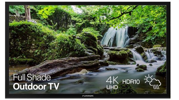 Furrion Aurora 65-inch Full Shade Outdoor TV - Weatherproof, 4K UHD HDR LED Outdoor Television with Auto-Brightness Control - FDUF65CBS