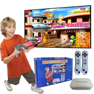 Game Console with 900+ Games, Handheld Retro Video Game Console for Kids& Adults, Game System with AR Gun Game,2 Game Controller, TV Plug& Play, Xmas Birthday Toy for Boys&…