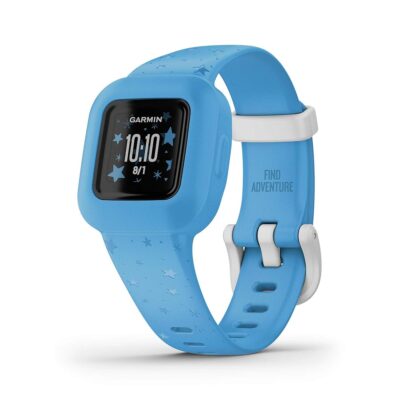 Garmin vivofit jr. 3, Fitness Tracker for Kids, Includes Interactive App Experience, Swim-Friendly, Up To 1-year Battery Life, Blue Stars