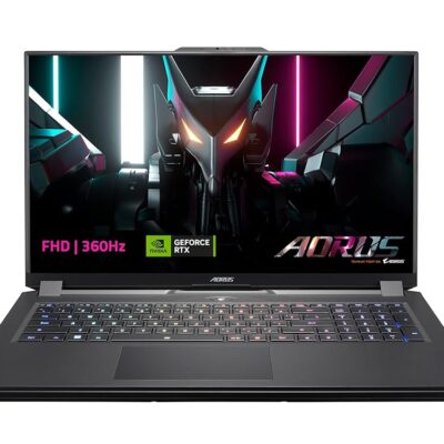 GIGABYTE AORUS 7: 17.3″ FHD 1920×1080 360Hz, NVIDIA GeForce RTX 4060 Laptop GPU 8GB GDDR6, Intel Core i5-12500H, 16GB DDR4 RAM, 512GB SSD, Win11 Home (AORUS 7 9KF-E3US513SH), Black