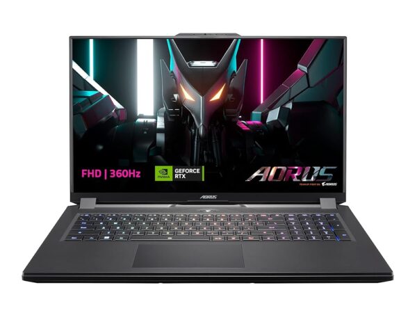 GIGABYTE AORUS 7: 17.3" FHD 1920x1080 360Hz, NVIDIA GeForce RTX 4060 Laptop GPU 8GB GDDR6, Intel Core i5-12500H, 16GB DDR4 RAM, 512GB SSD, Win11 Home (AORUS 7 9KF-E3US513SH), Black