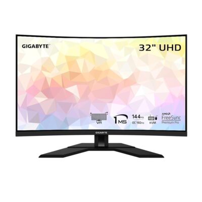 GIGABYTE M32UC 32″ 144Hz (160Hz OC) 4K UHD Curved Gaming Monitor, SS VA, 3840×2160 Display, 1ms Response Time (MPRT), 1x DisplayPort 1.4, 2x HDMI 2.1, 1x USB Type-C, 4x USB 3.2