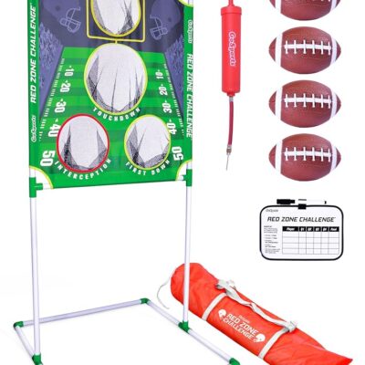 GoSports Football & Baseball Toss Games Available in Football Red Zone Challenge or Baseball Pro Pitch Challenge – Choose Between Backyard Toss or Door Hang Targets