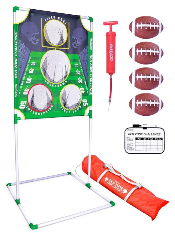 GoSports Football & Baseball Toss Games Available in Football Red Zone Challenge or Baseball Pro Pitch Challenge - Choose Between Backyard Toss or Door Hang Targets