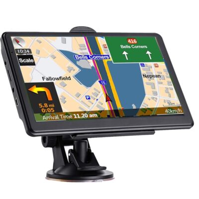 GPS Navigation for Car, Latest 2024 Map,7 inch Touch Screen Real Voice Spoken Turn-by-Turn Direction Reminding Navigation System for Cars, Vehicle GPS Satellite Navigator…