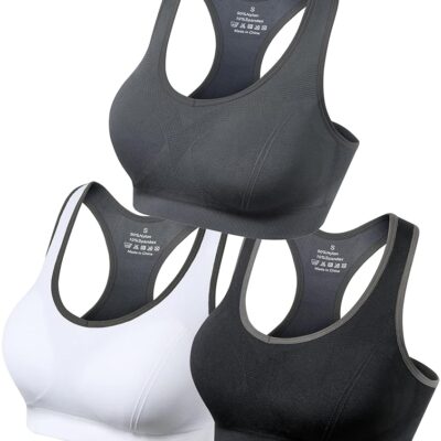 GXXGE Padded Racerback Sports Bras for Women High Impact Workout Yoga Gym Activewear Fitness Bra